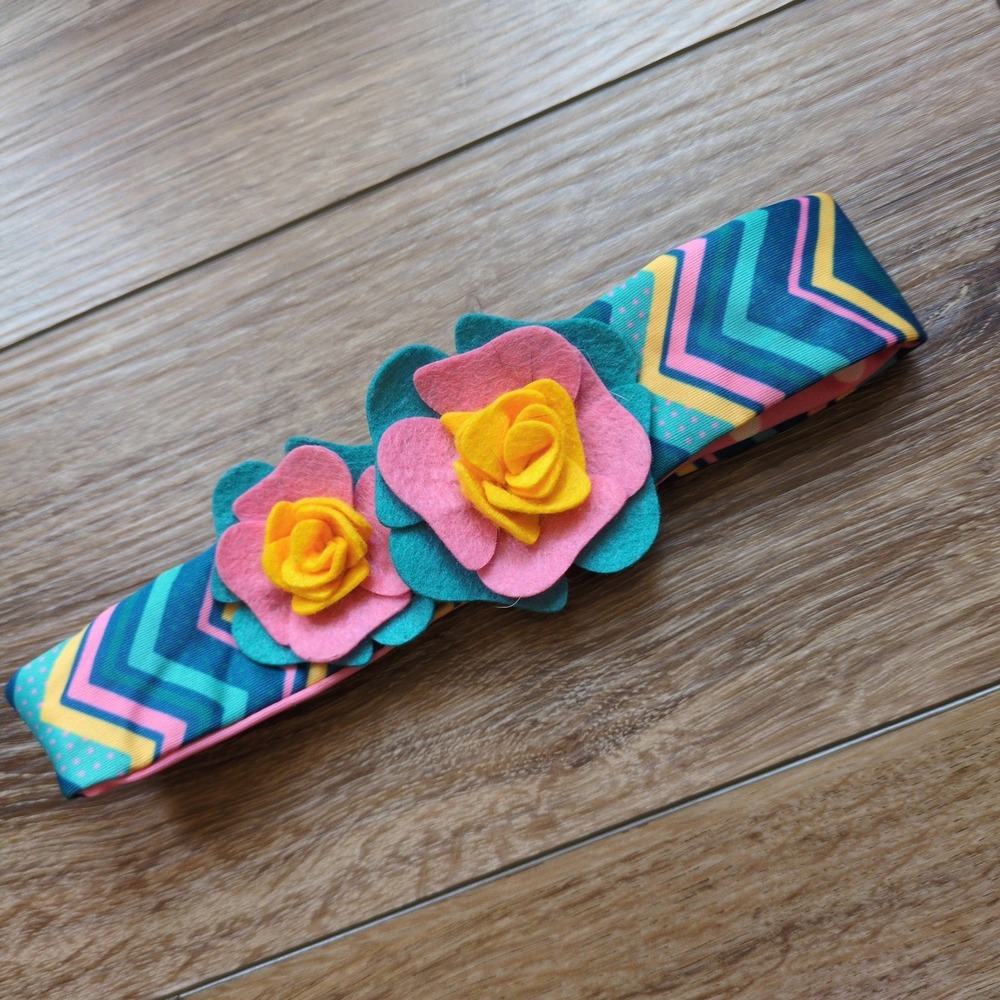 Matilda Jane Fancy Fairy Butterfly Costume Headband - Floral‎ Bow Stripe EUC